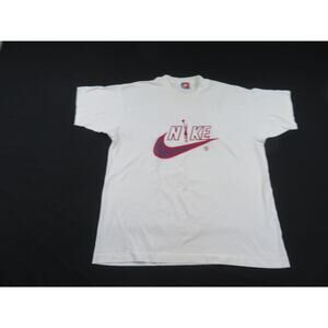 Nike Team Sports Embroidered White Red T-shirt Sz XL 1990s